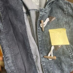 Denim Jean Jacket with Toggle Closure